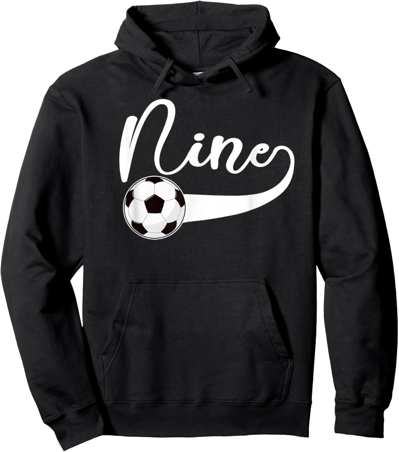 9th Birthday Party Soccer Boy 9 Year Old Soccer Player Hoodie - Hoodie | Black