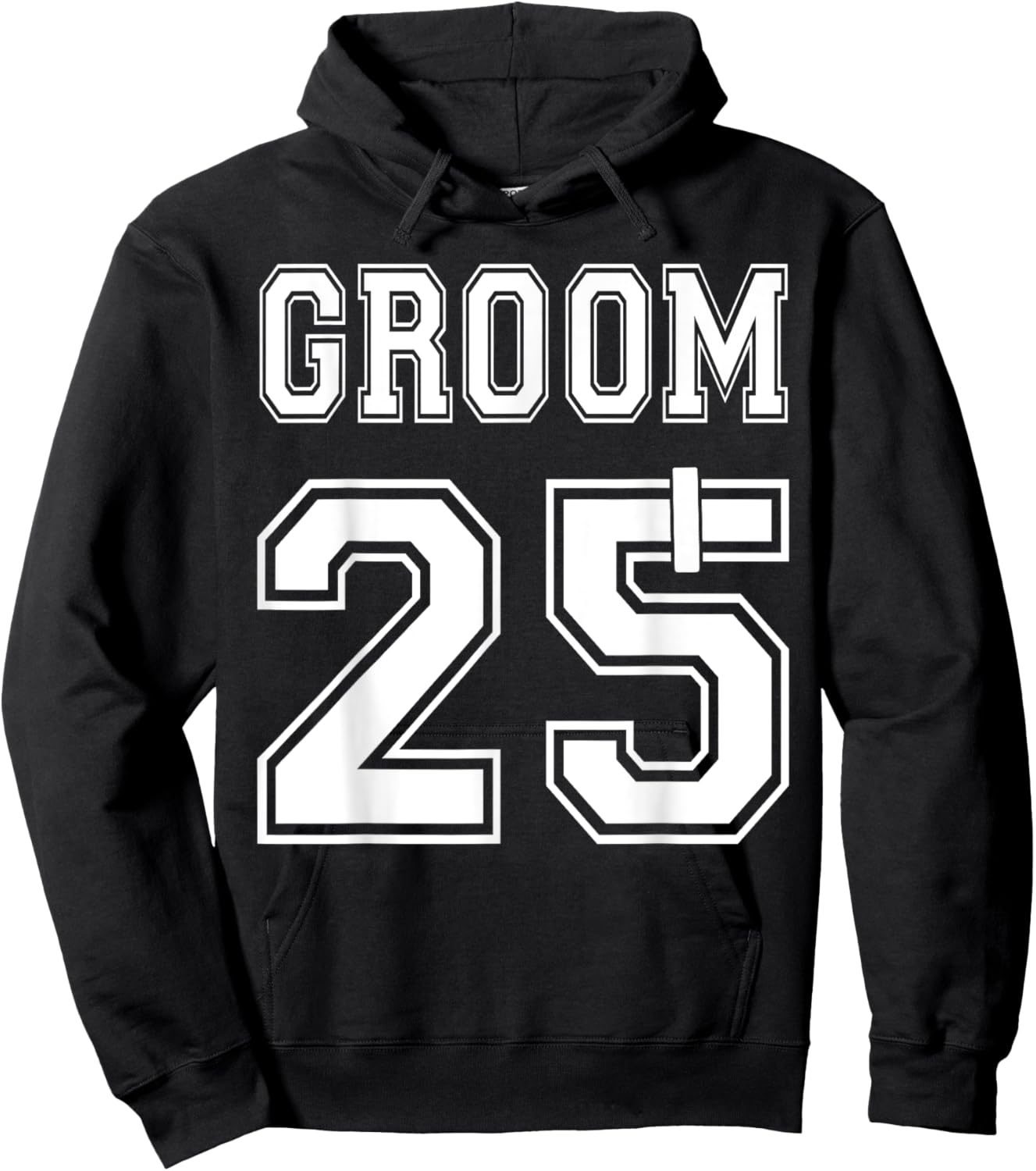 2025 Groom Engagement Party Matching Honeymoon Just Married Hoodie - Hoodie | Black