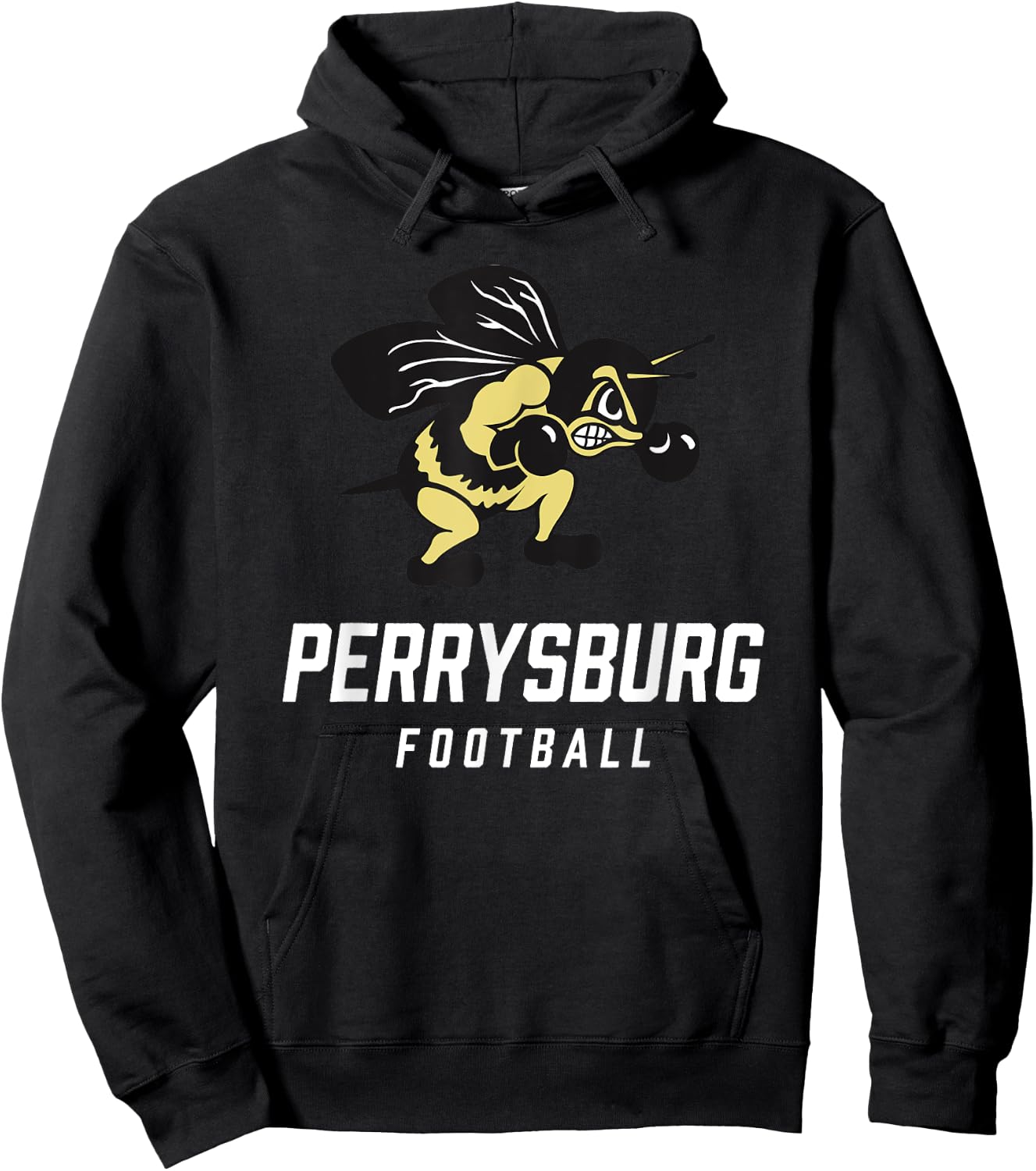 Perrysburg Yellow Jackets Logo Football Team HS Hoodie - Hoodie | Black