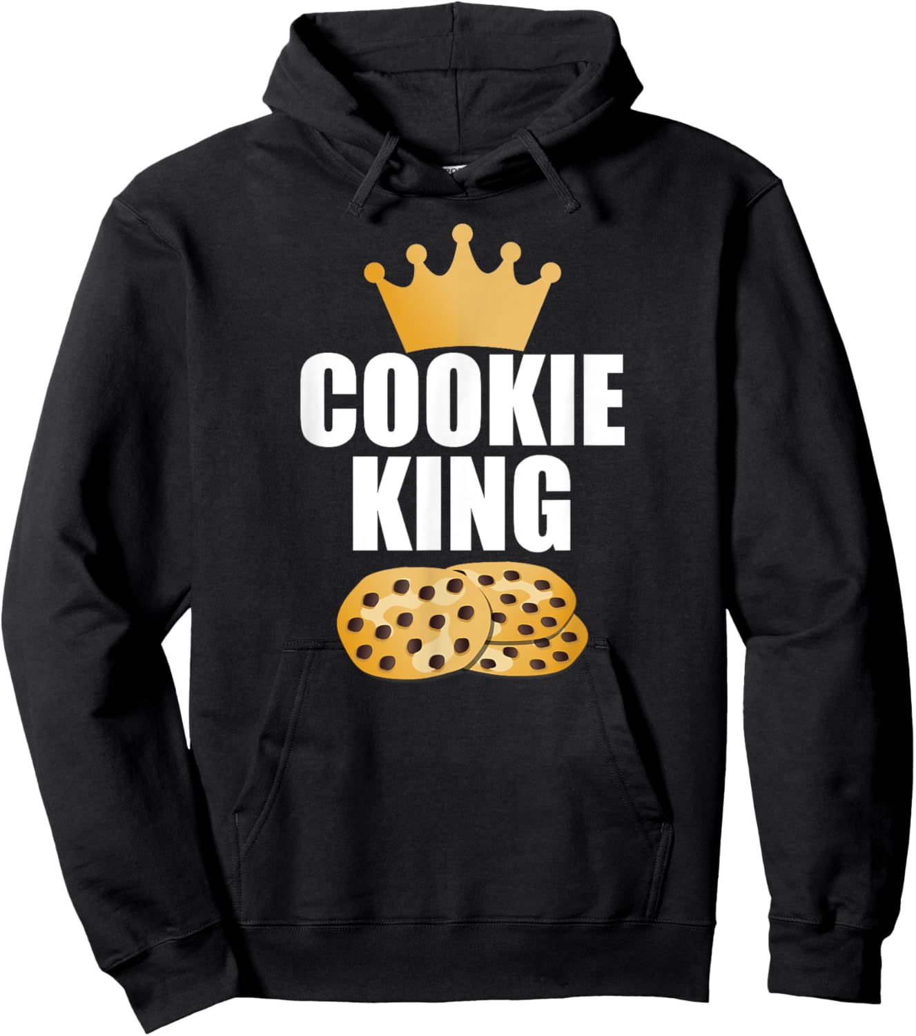 Cookie King Food Lover Chocolate Chip Baker Bday Gift Hoodie - Hoodie | Black