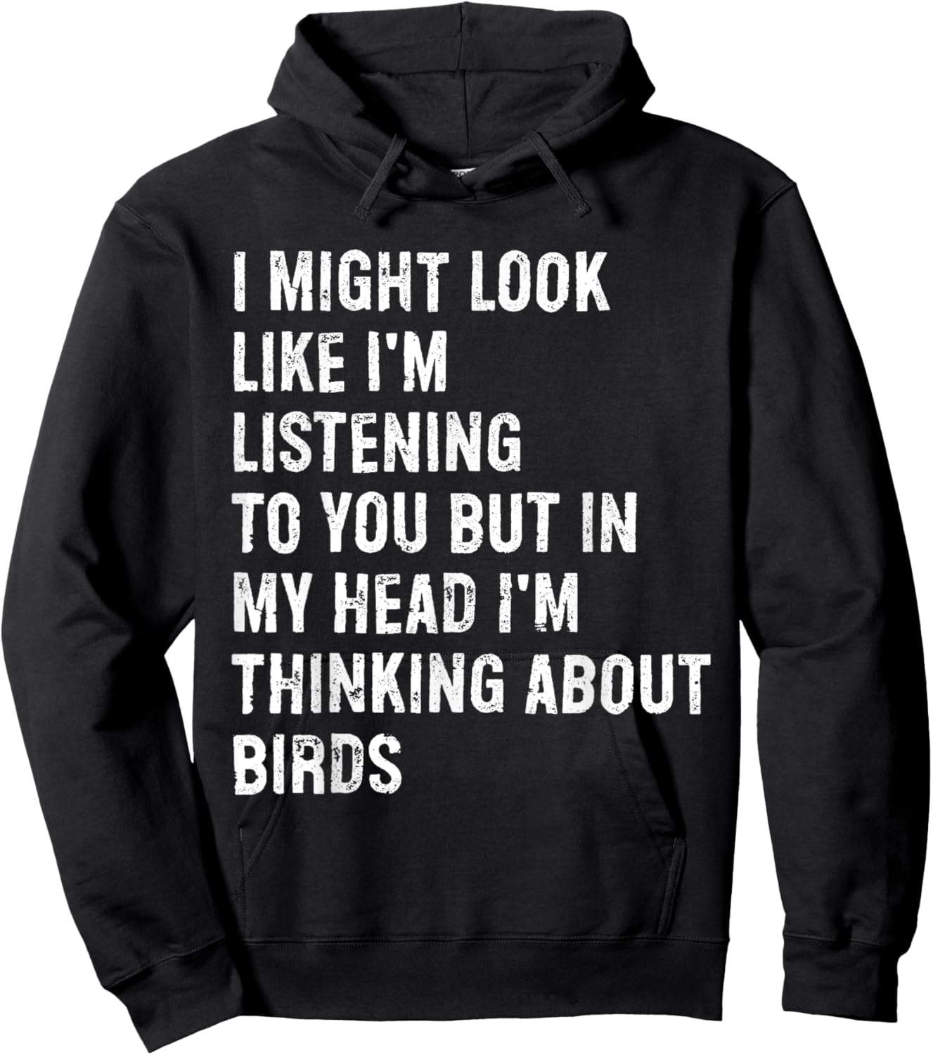 I Might Look Like I'm Listening Bird Watching Hoodie - Hoodie | Black