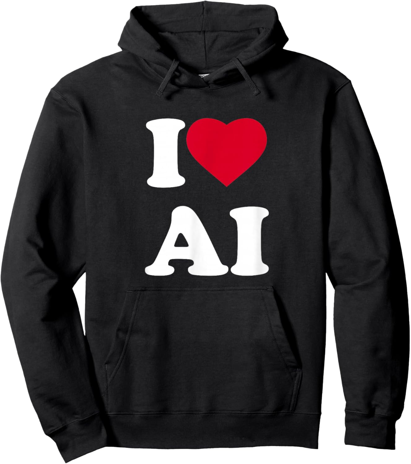 I Love Ai I Heart Ai Lover Artificial Intelligence Hoodie - Hoodie | Black