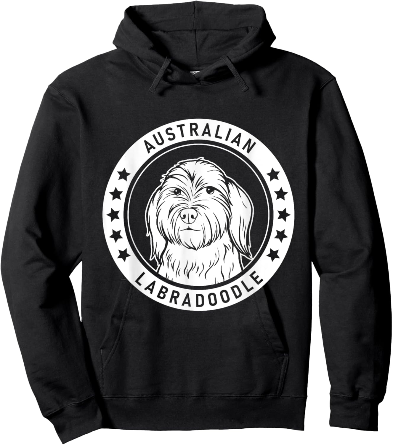 Australian Labradoodle Portrait Hoodie - Hoodie | Black