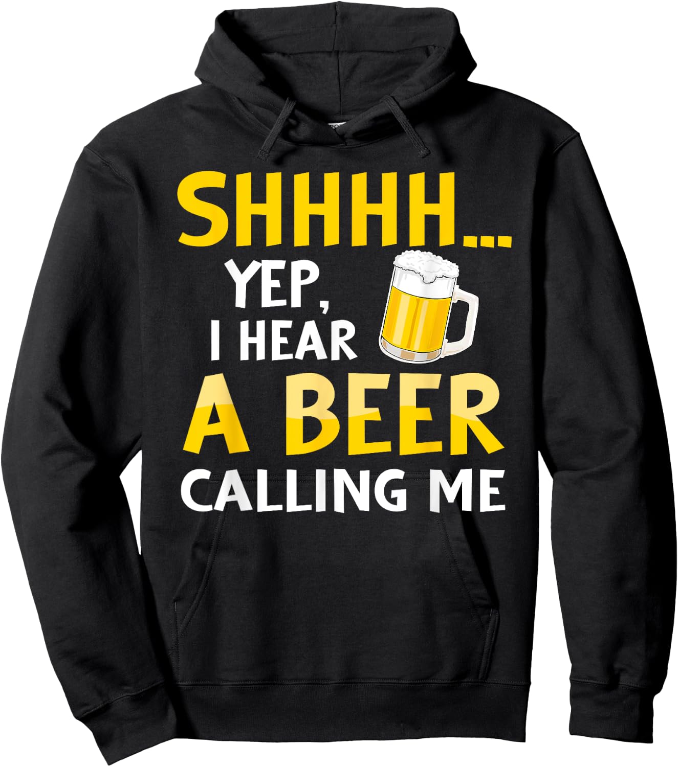 Shhh Yep I hear A Beer Calling me Vintage Beer day gifts Hoodie - Hoodie | Black