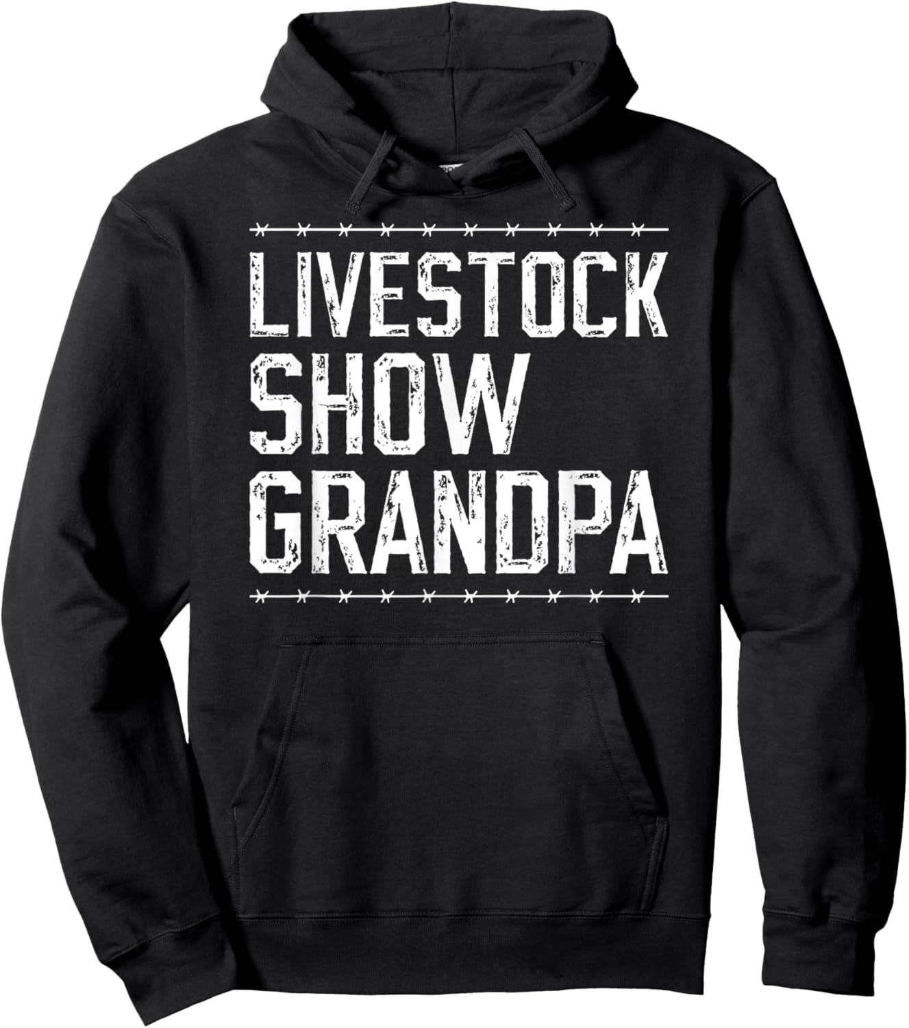 Livestock Show Grandpa Proud Livestock Show Grandfather Hoodie - Hoodie | Black
