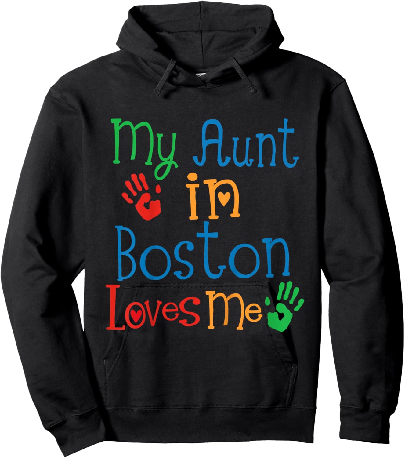 Kids My Aunt In Boston Loves Me Niece Hoodie - Hoodie | Black
