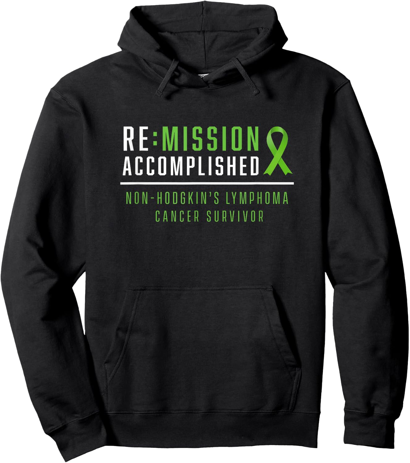 Remission accomplished - Non hodgkin's lymphoma survivor Hoodie - Hoodie | Black