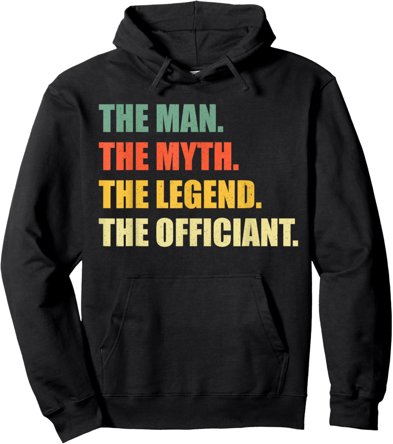 Funny Wedding Officiant Art Dad Ordained Minister Hoodie - Hoodie | Black