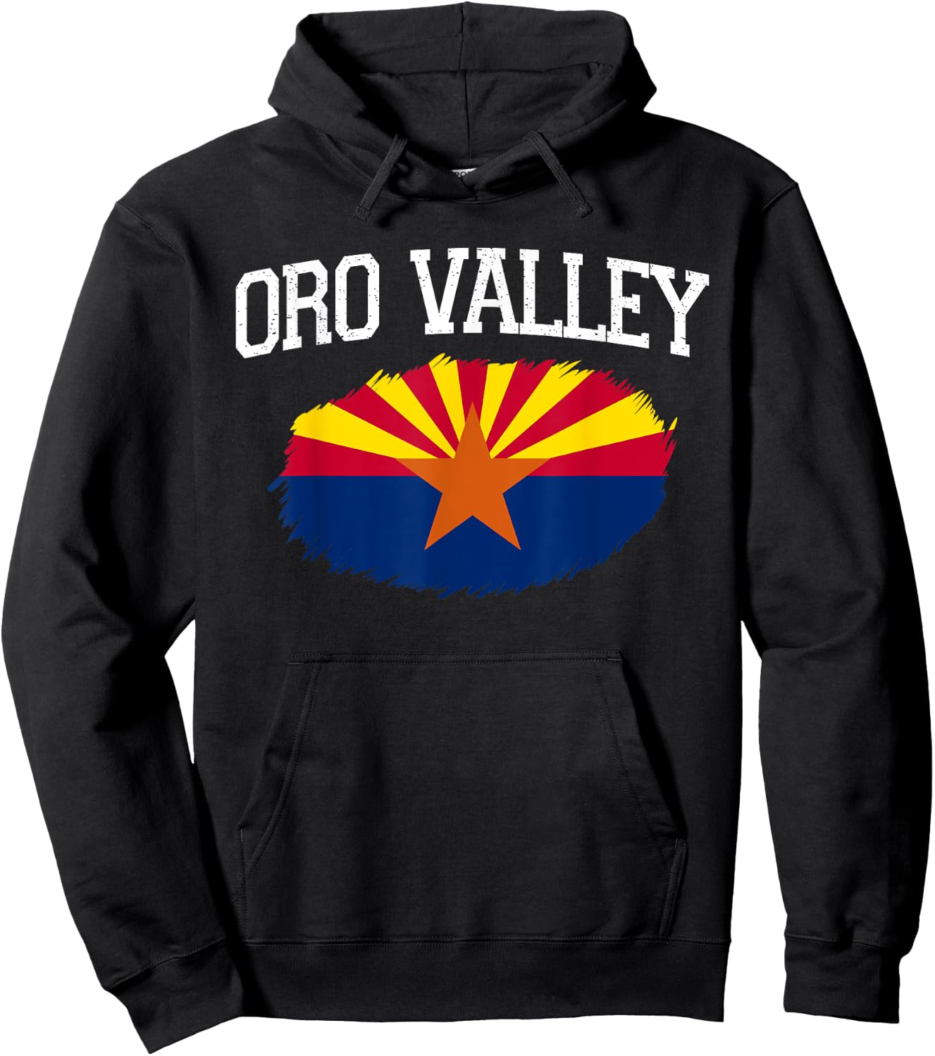 ORO VALLEY AZ ARIZONA Flag Vintage USA Sports Men Women Hoodie - Hoodie | Black