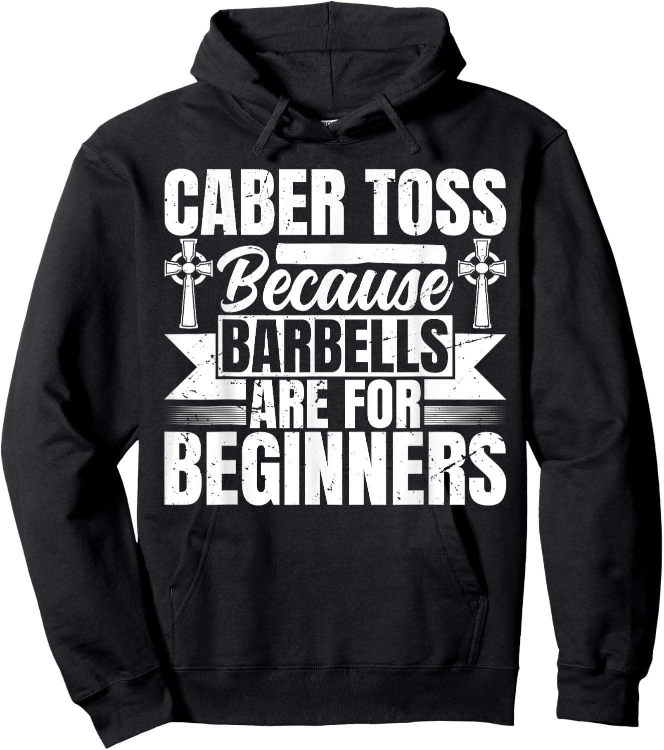 Caber Toss - Highland Games Hoodie - Hoodie | Black