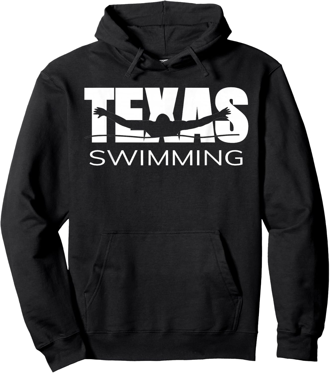 Love Texas Swimming Team Gift TX Home Lone Star State Pride Hoodie - Hoodie | Black
