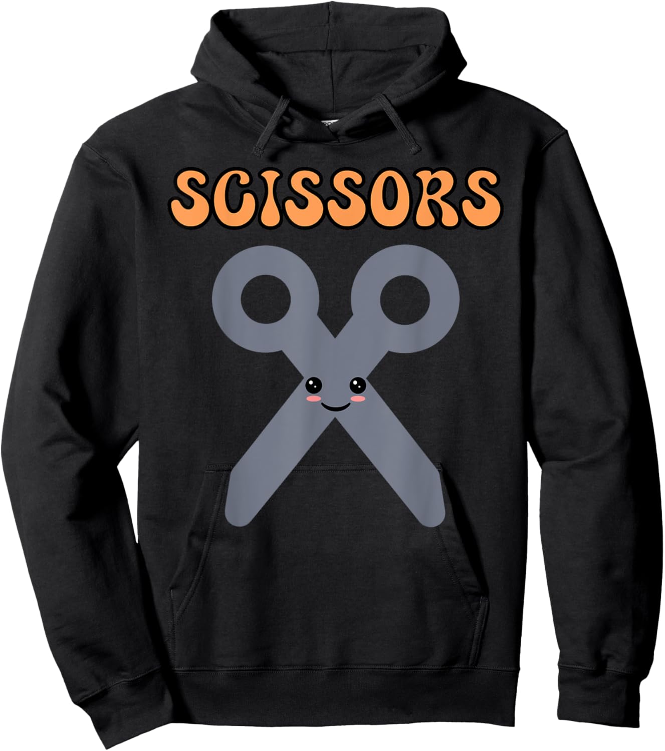 Rock Paper Scissors Halloween Funny Matching Costume Kids Hoodie - Hoodie | Black