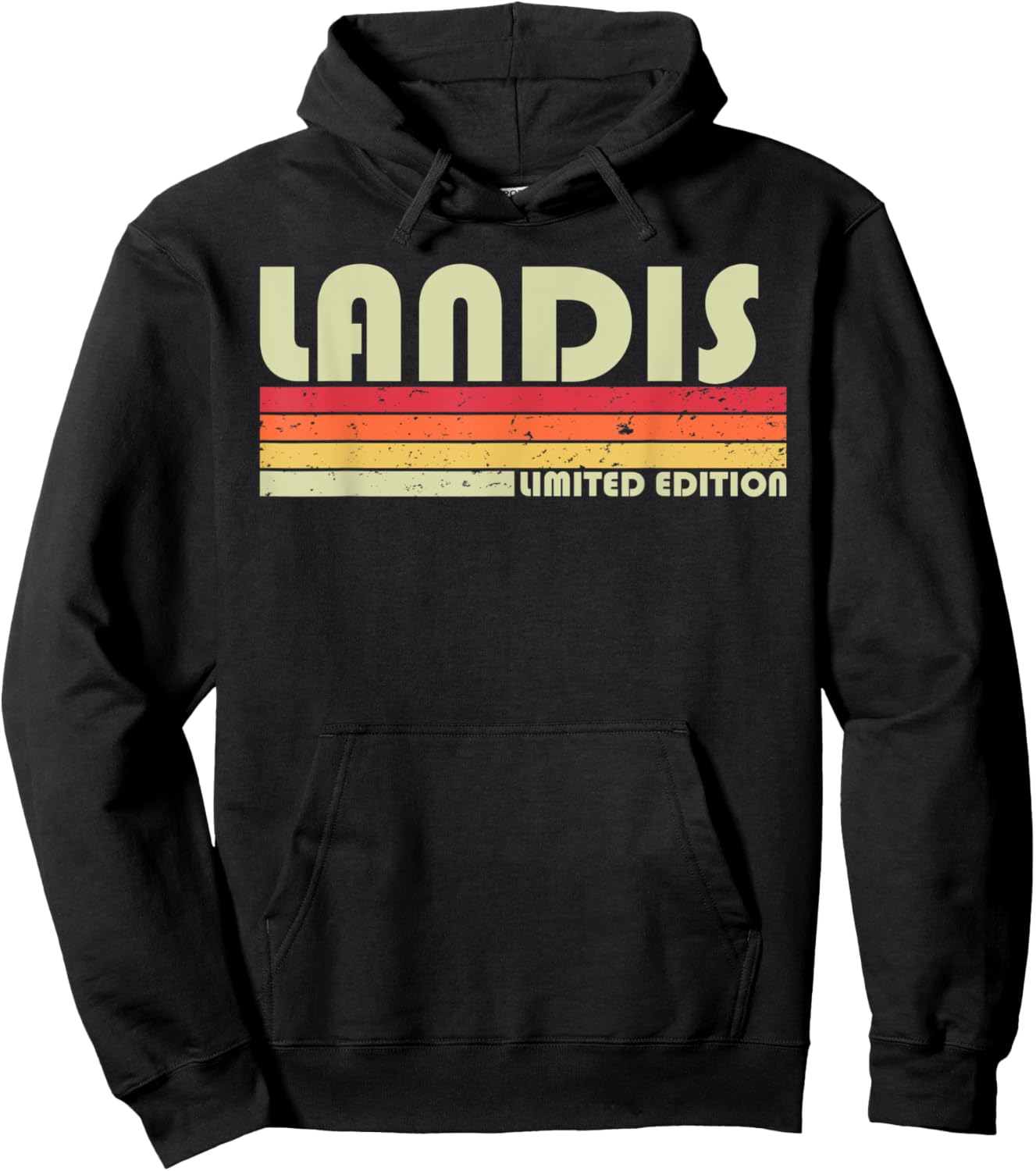 LANDIS Surname Funny Retro Vintage 80s 90s Birthday Reunion Hoodie - Hoodie | Black