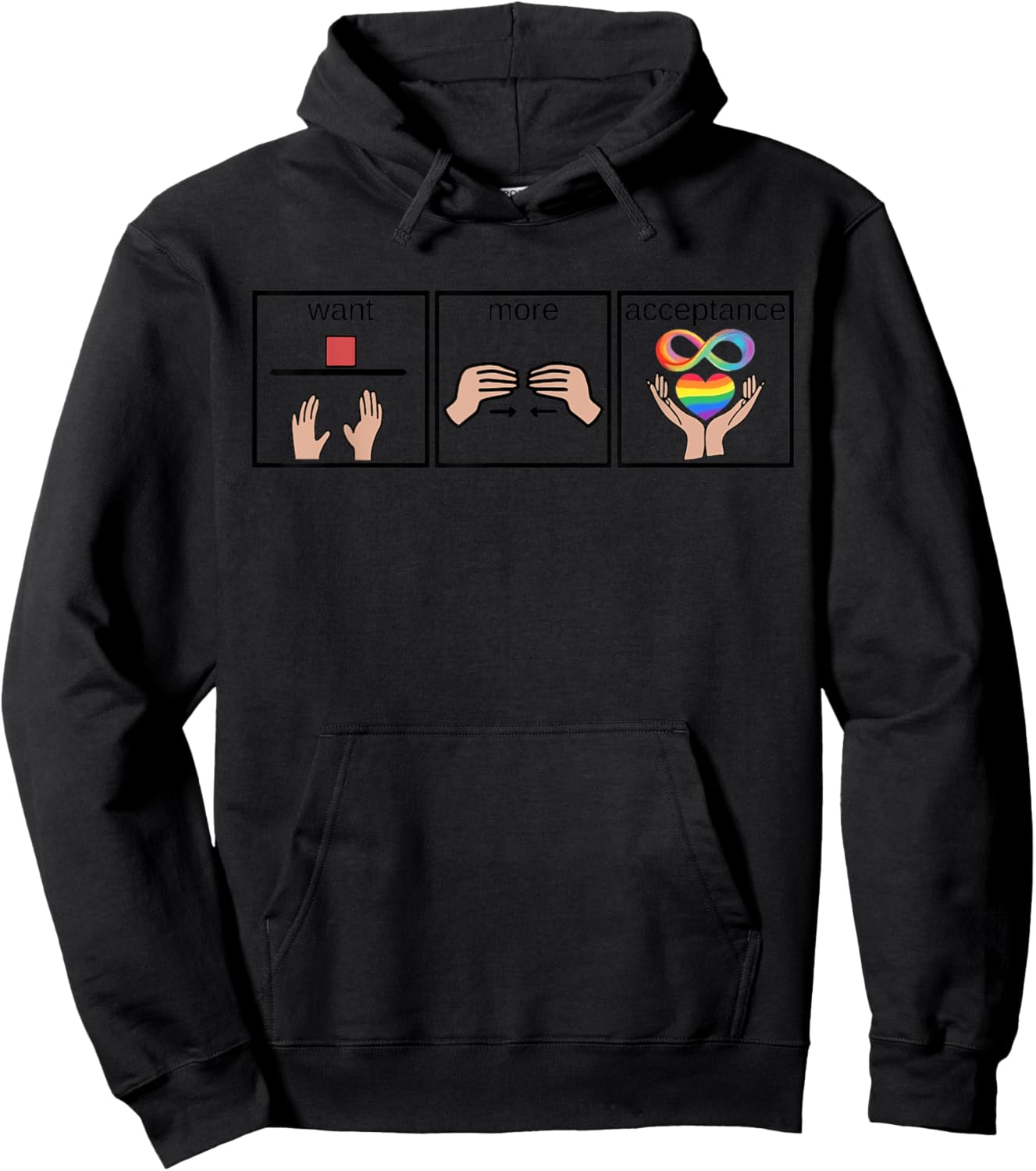 Want More Acceptance Sped Teacher Autism Awareness Month Hoodie - Hoodie | Black