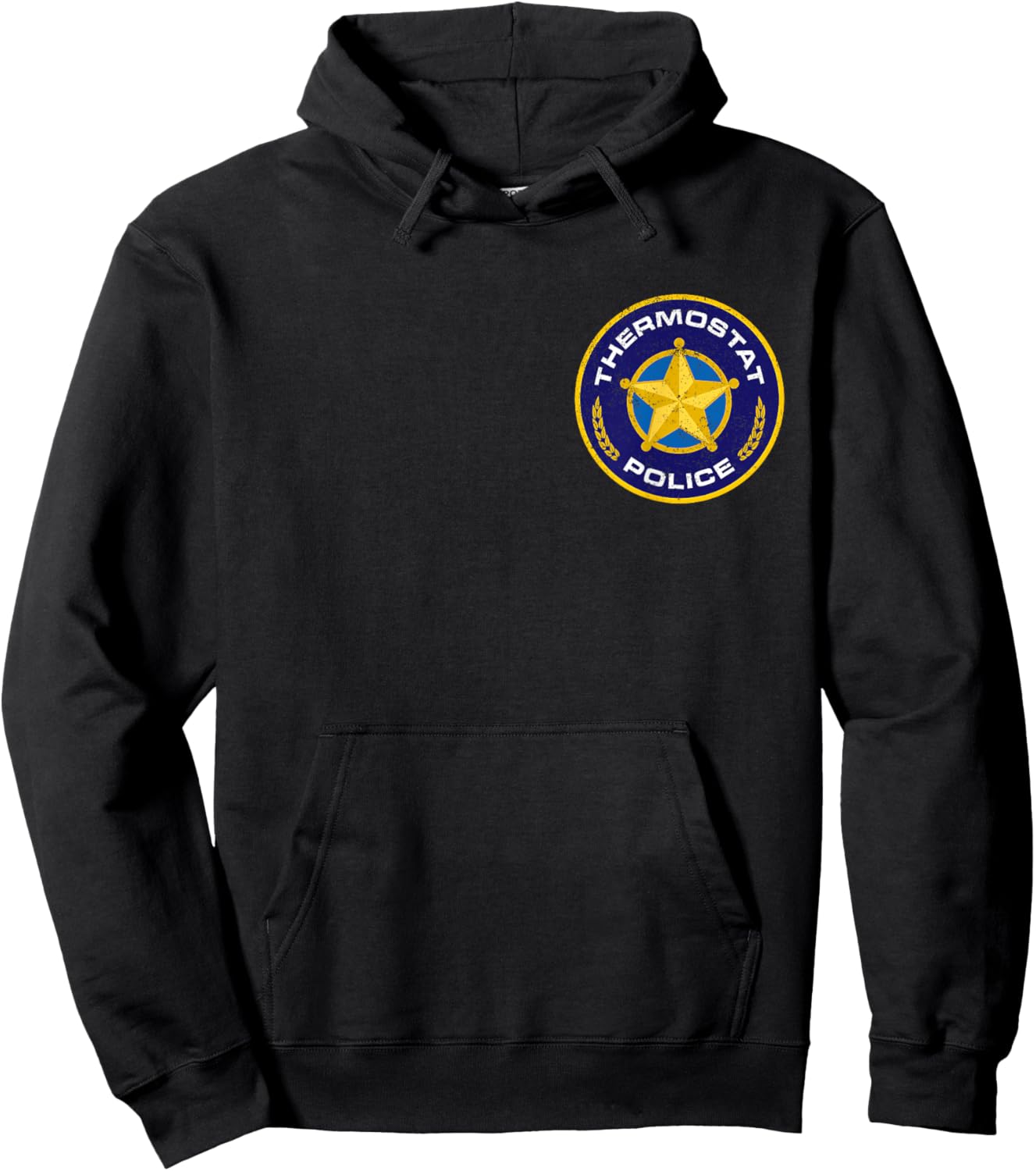 Funny Thermostat Police Father's Day Funny Thermostat Dad Hoodie - Hoodie | Black
