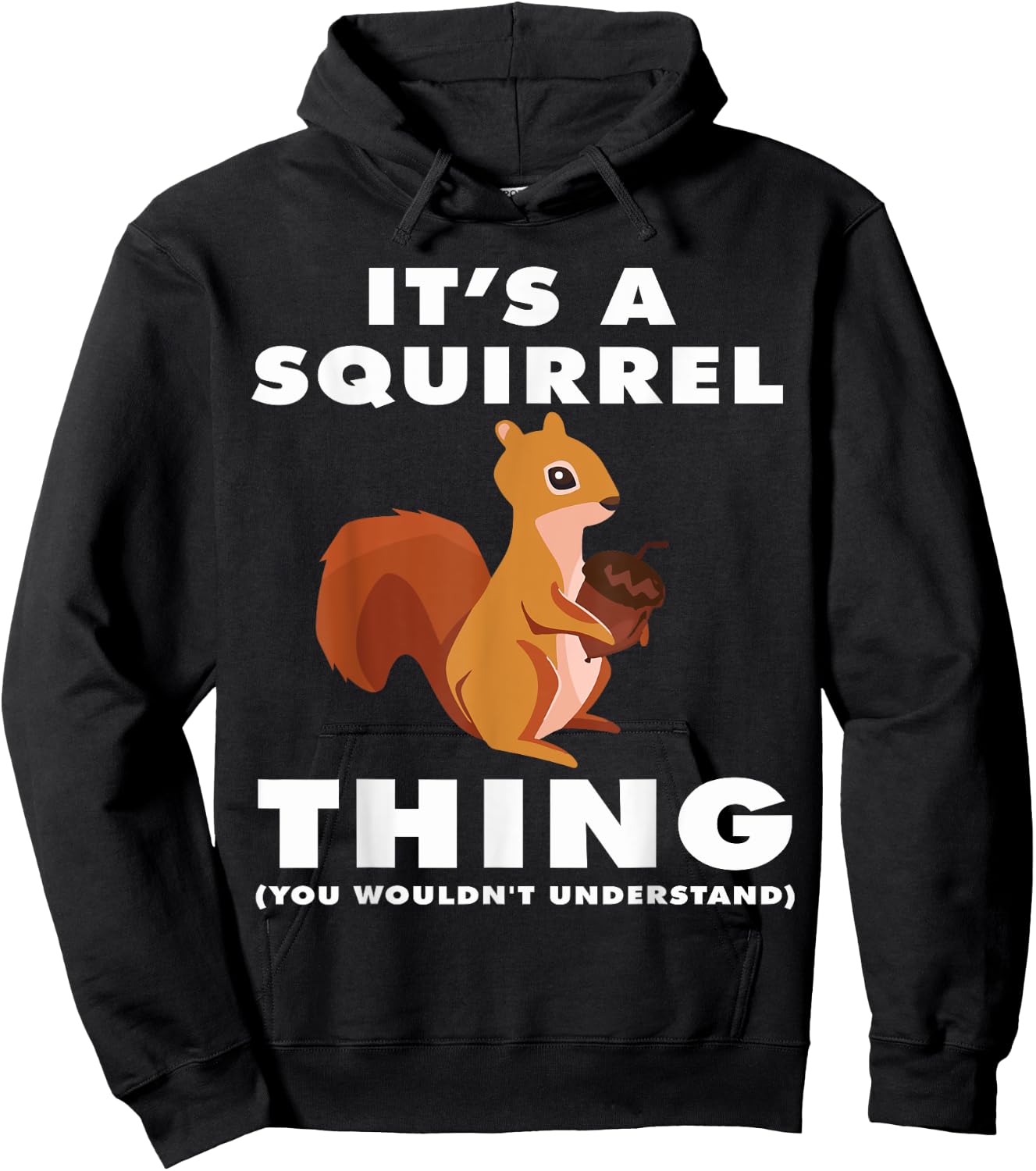 It's A Squirrel Thing Funny Forest Animal Sciuridae Lovers Hoodie - Hoodie | Black