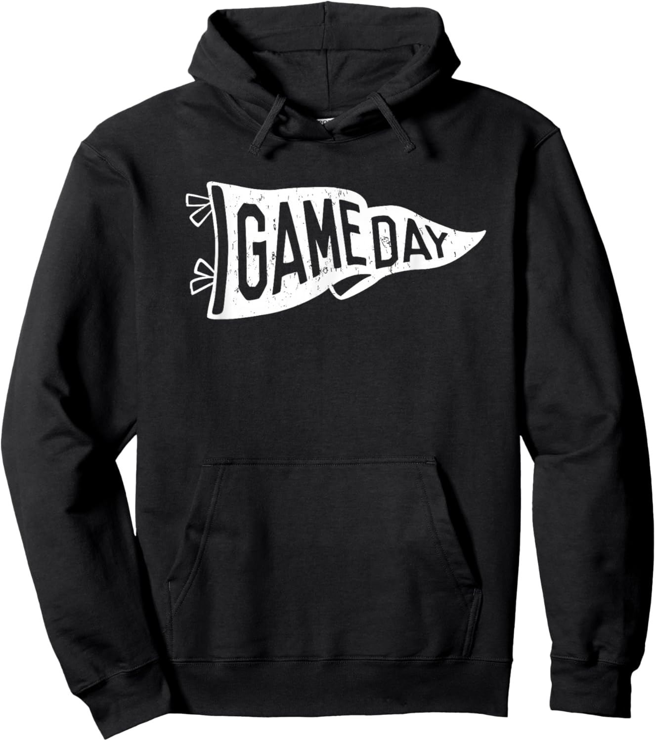 Retro Pennant Flag Game Day Vintage Inspired Football Sport Hoodie - Hoodie | Black