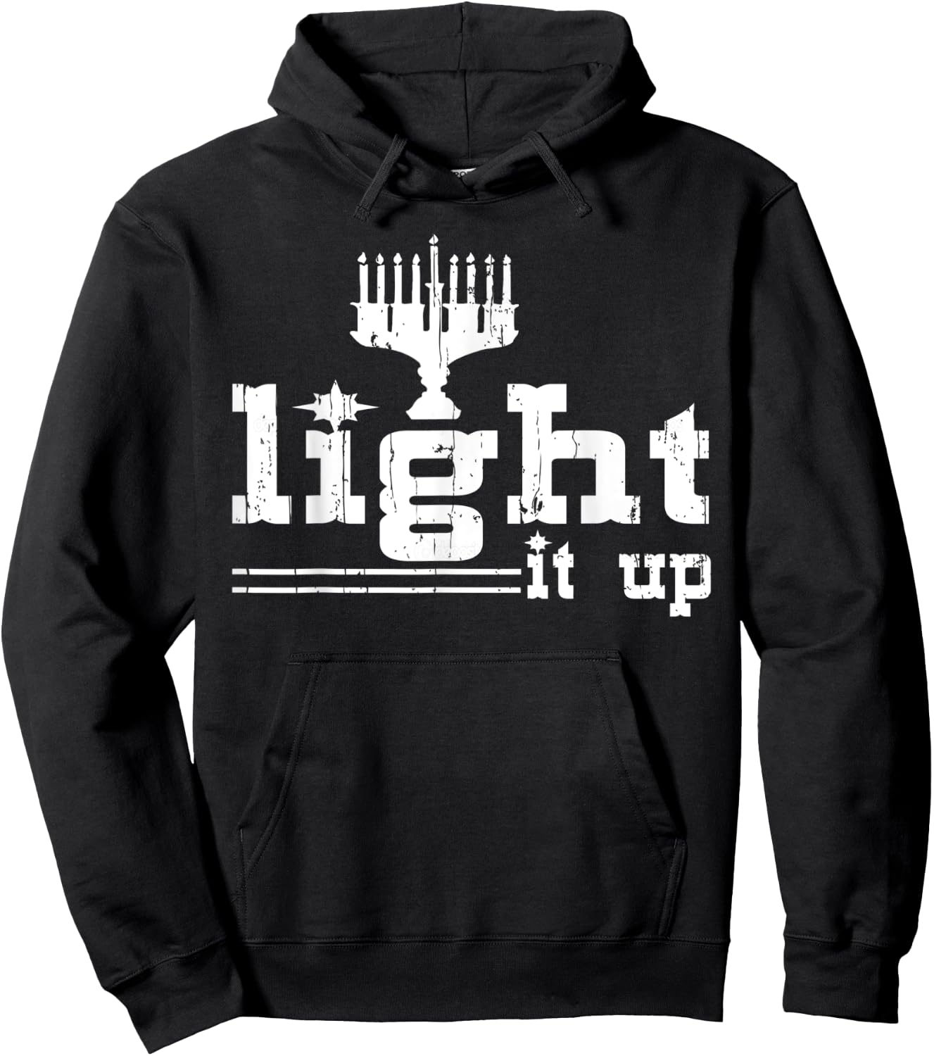 Light It Up Hanukkah Jewis Christmas Gifts Women Hoodie - Hoodie | Black