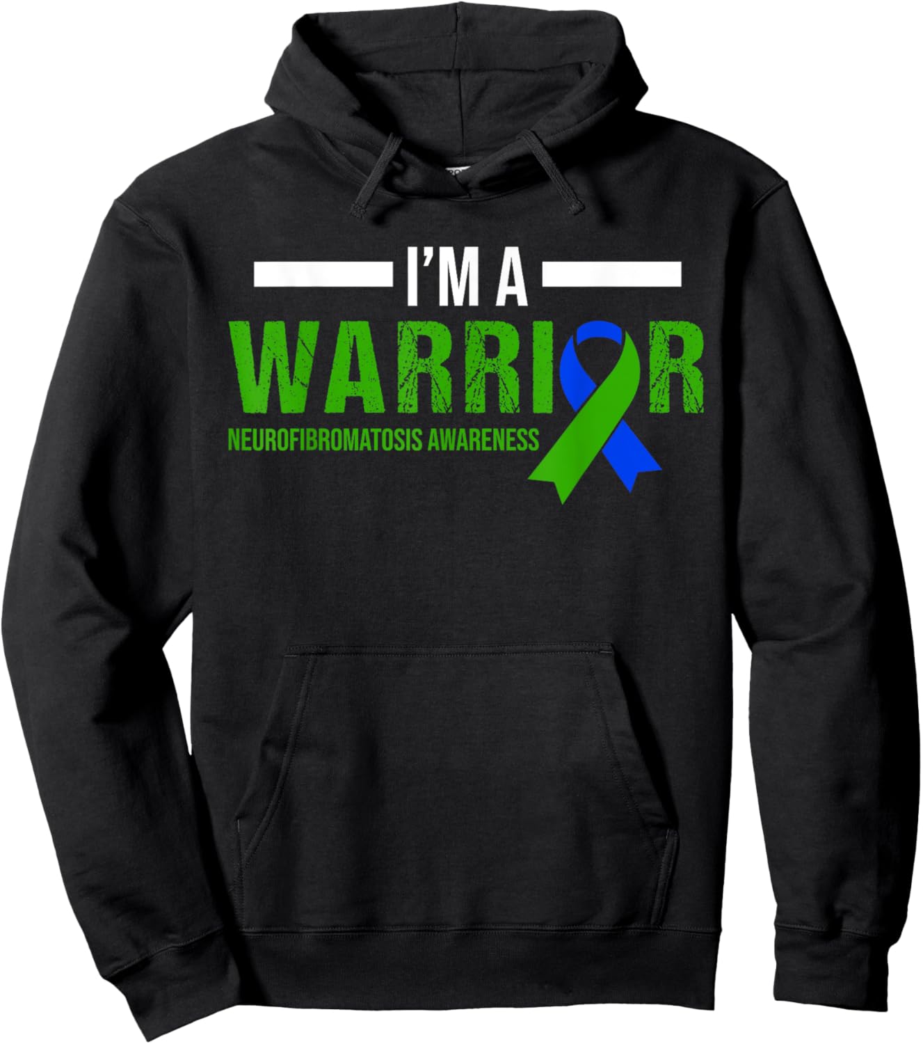 I'm a Warrior Neurofibromatosis NF Awareness Neurological Hoodie - Hoodie | Black