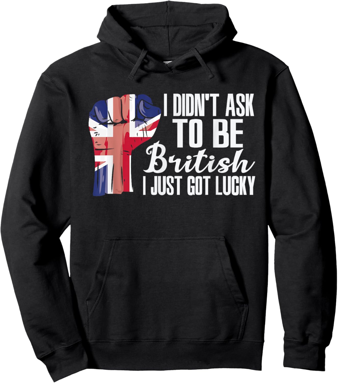 British United Kingdom Flag Grown British Roots Patriot Hoodie - Hoodie | Black