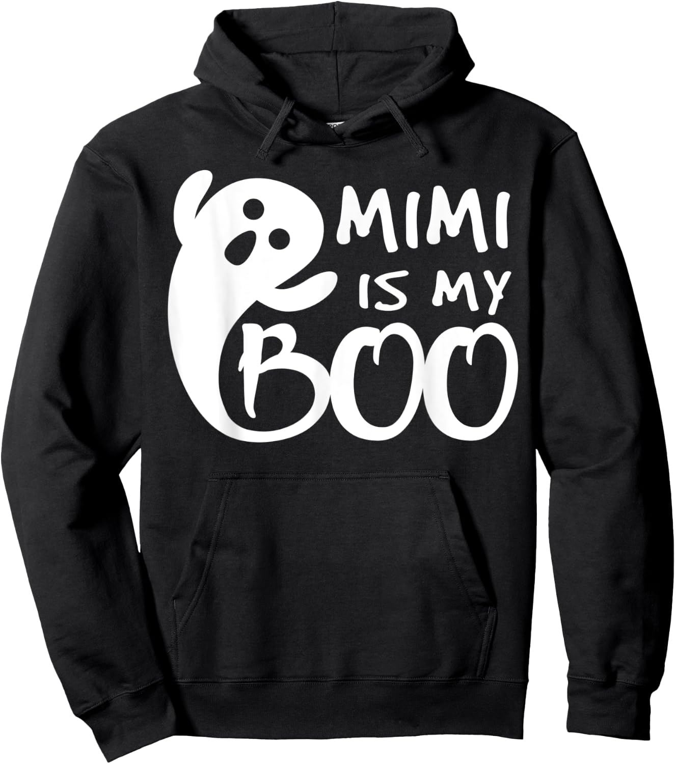 Mimi Is My Boo Kid Toddler Teen Halloween Boo Ghost Hoodie - Hoodie | Black