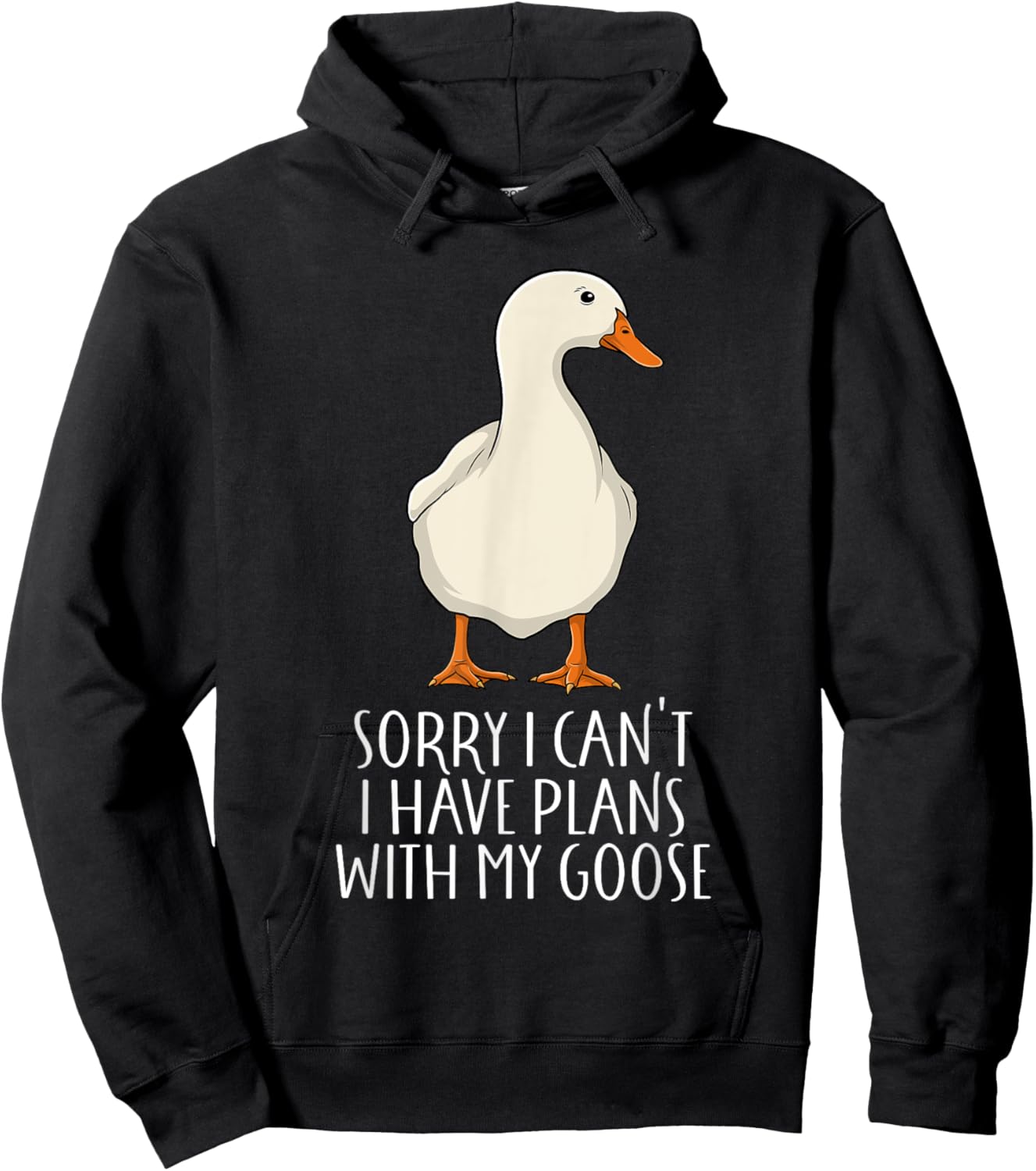 Funny Goose Sorry I Can't I Have Plans With My Goose Hoodie - Hoodie | Black