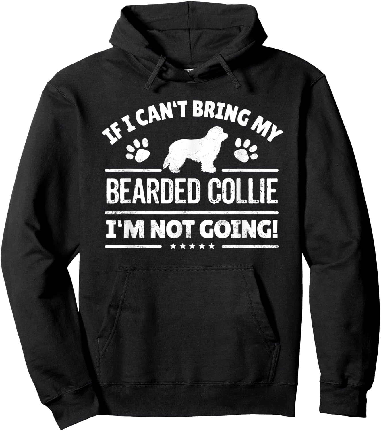Bearded Collie Hoodie - Hoodie | Black