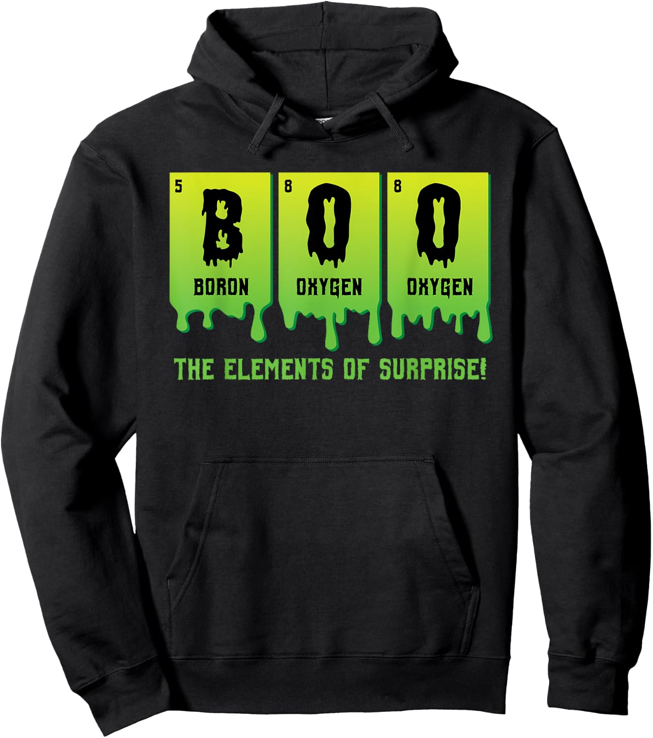 Funny Boo Elements of Surprise Science Teacher Halloween Hoodie - Hoodie | Black