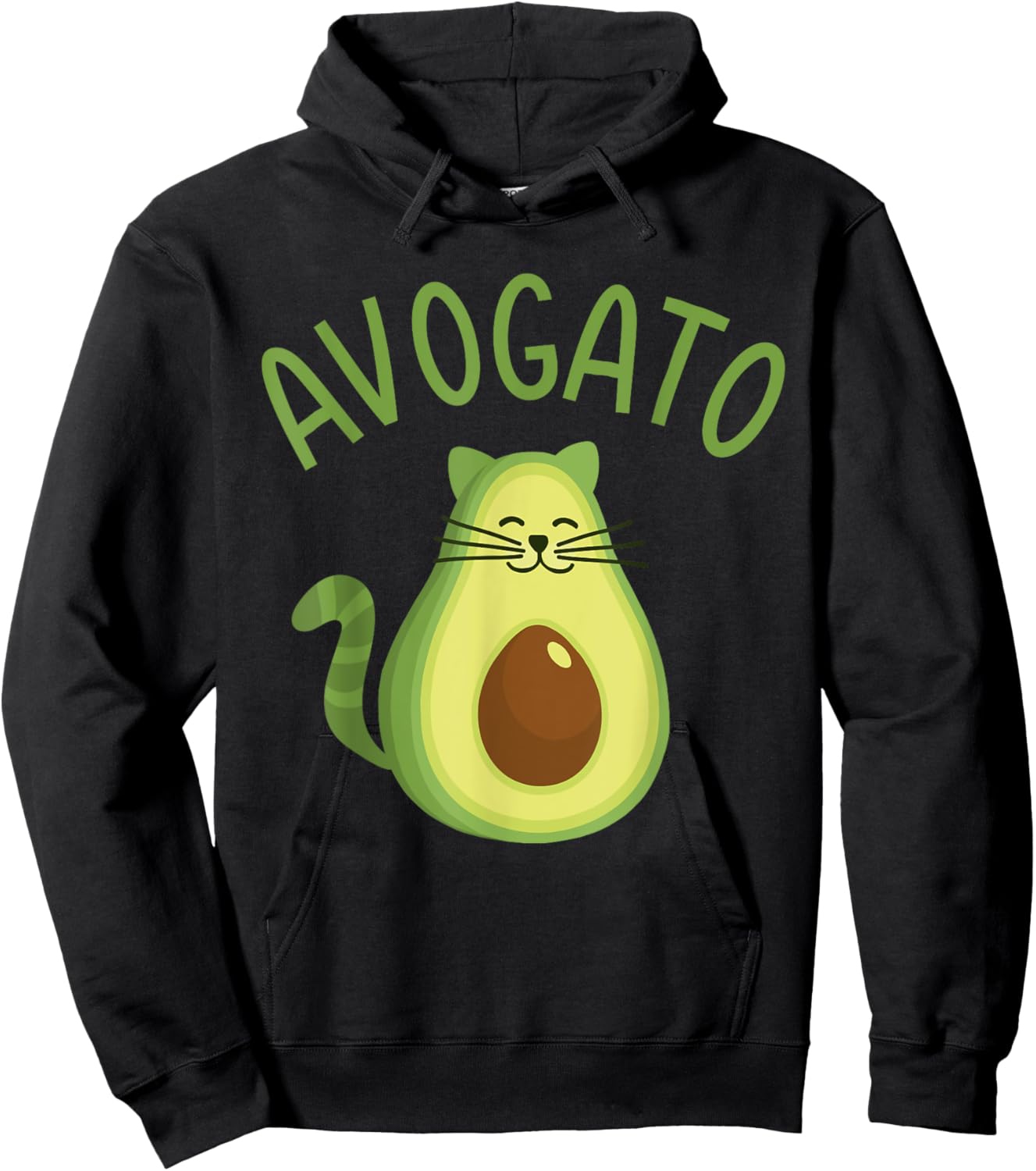 Funny avogato cat for avocado lover and Cinco de Mayo Hoodie - Hoodie | Black