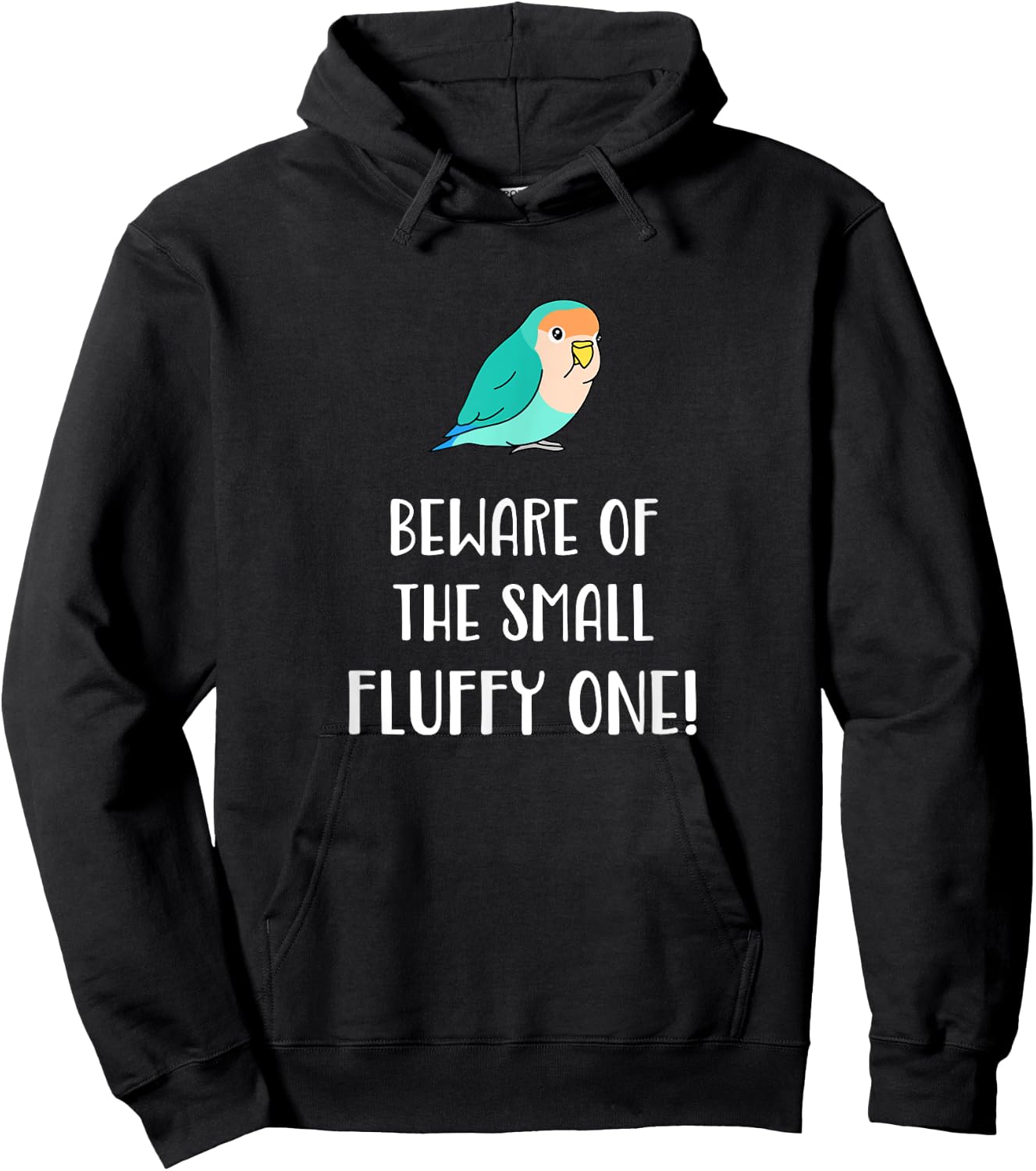 Beware of the small fluffy one blue love Hoodie - Hoodie | Black
