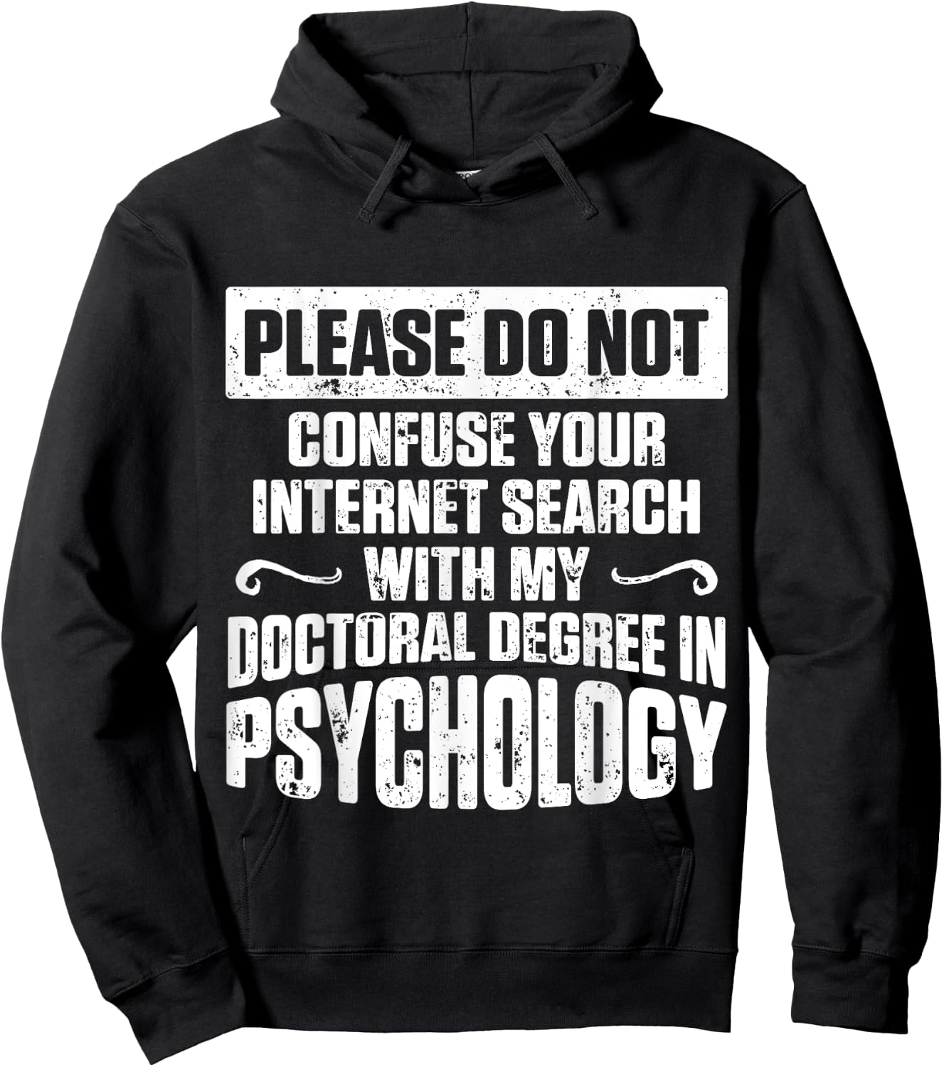 PsyD Doctor of Psychology Confuse Doctorate Graduation Hoodie - Hoodie | Black
