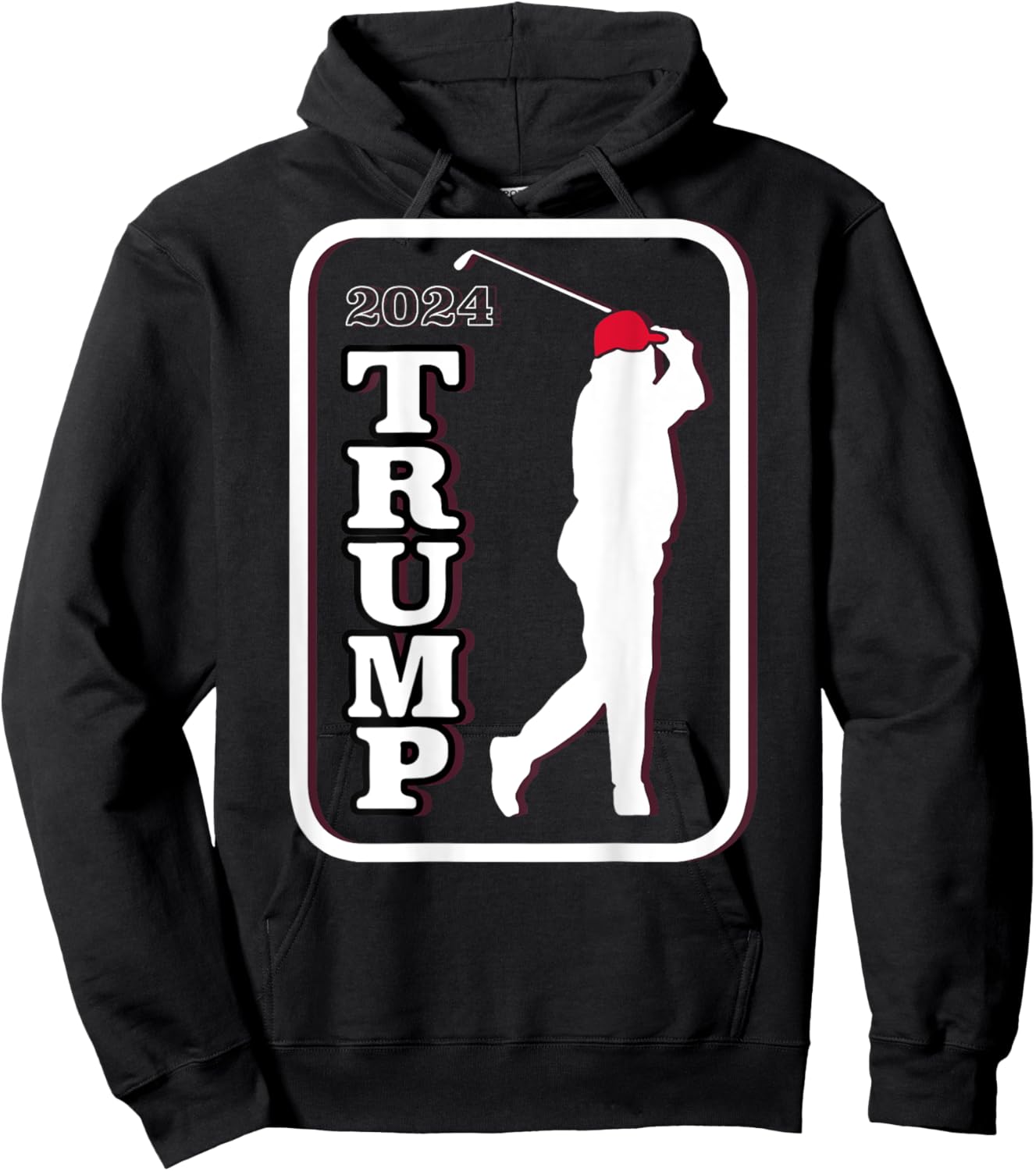 Trump 2024 Golf (on back) Hoodie - Hoodie | Black