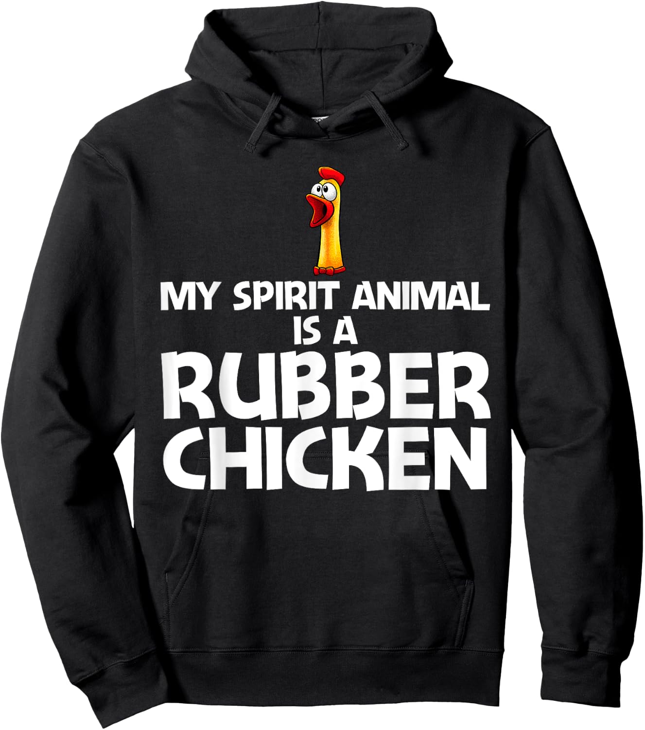 Funny Rubber Chicken Art Women Giant Rubber Chicken Hoodie - Hoodie | Black