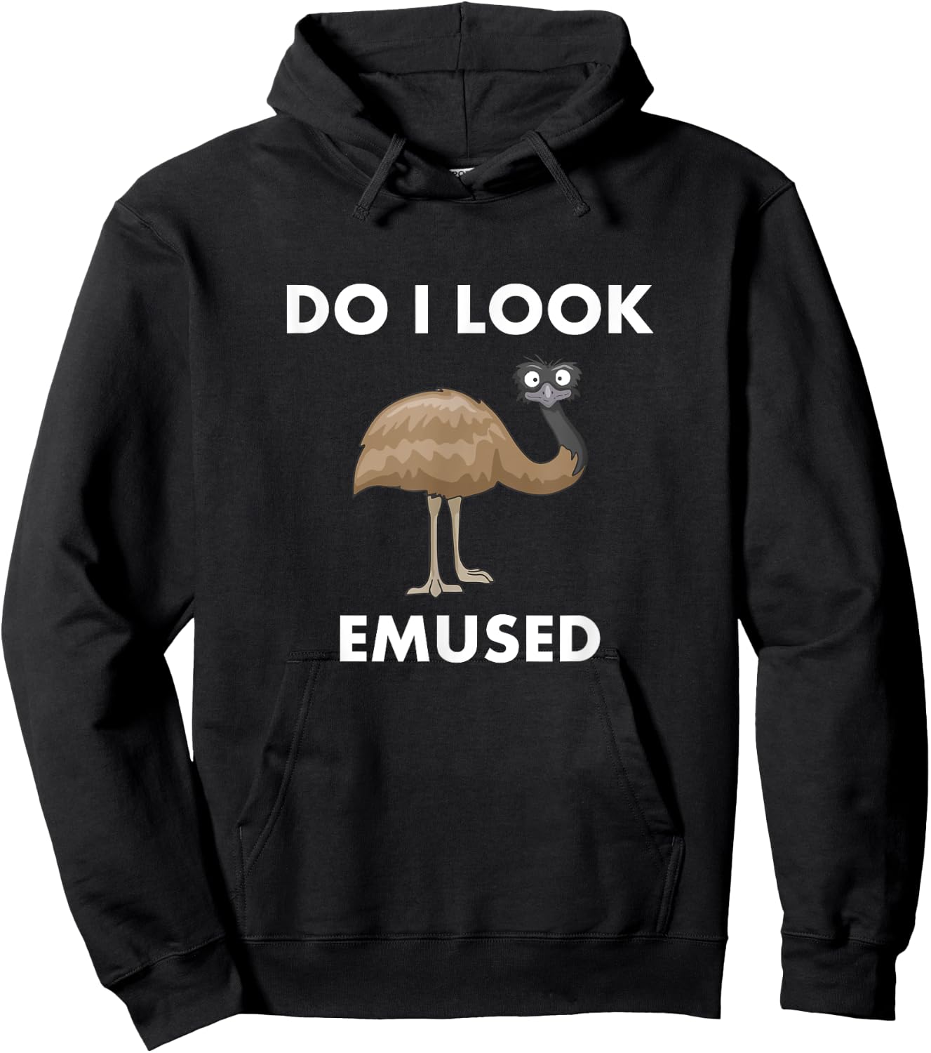 Funny Emu Bird Do I Look Emused Cute Australia EMU Hoodie - Hoodie | Black