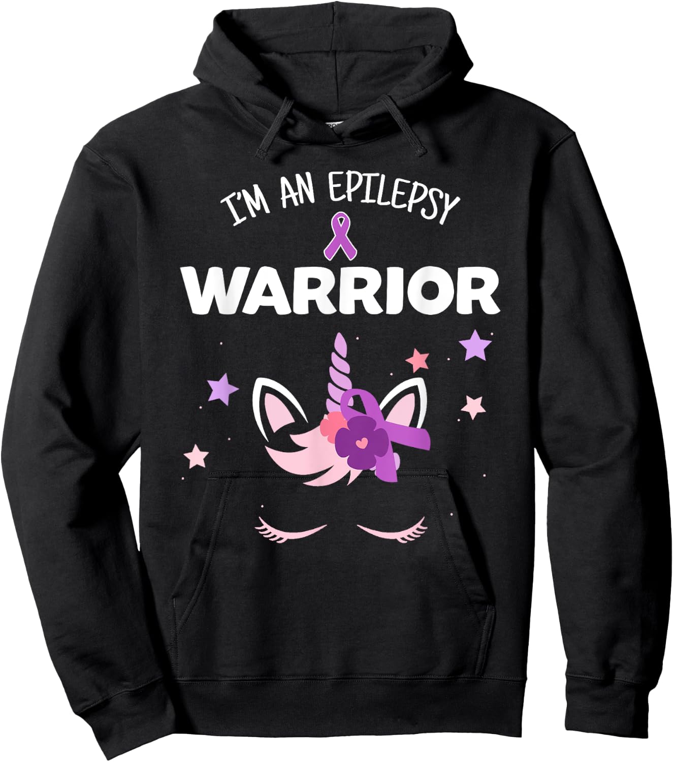 Unicorn Epilepsy Warrior, Epilepsy Awareness Hoodie - Hoodie | Black