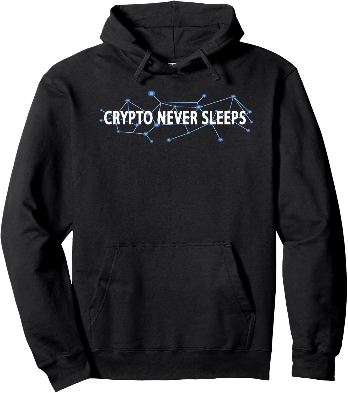 Crypto Never Sleeps Cryptocurrency Blockchain Trader Gift Hoodie - Hoodie | Black