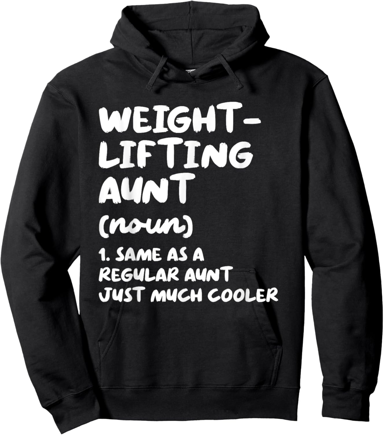 Weightlifting Aunt Definition Funny & Sassy Sports Hoodie - Hoodie | Black