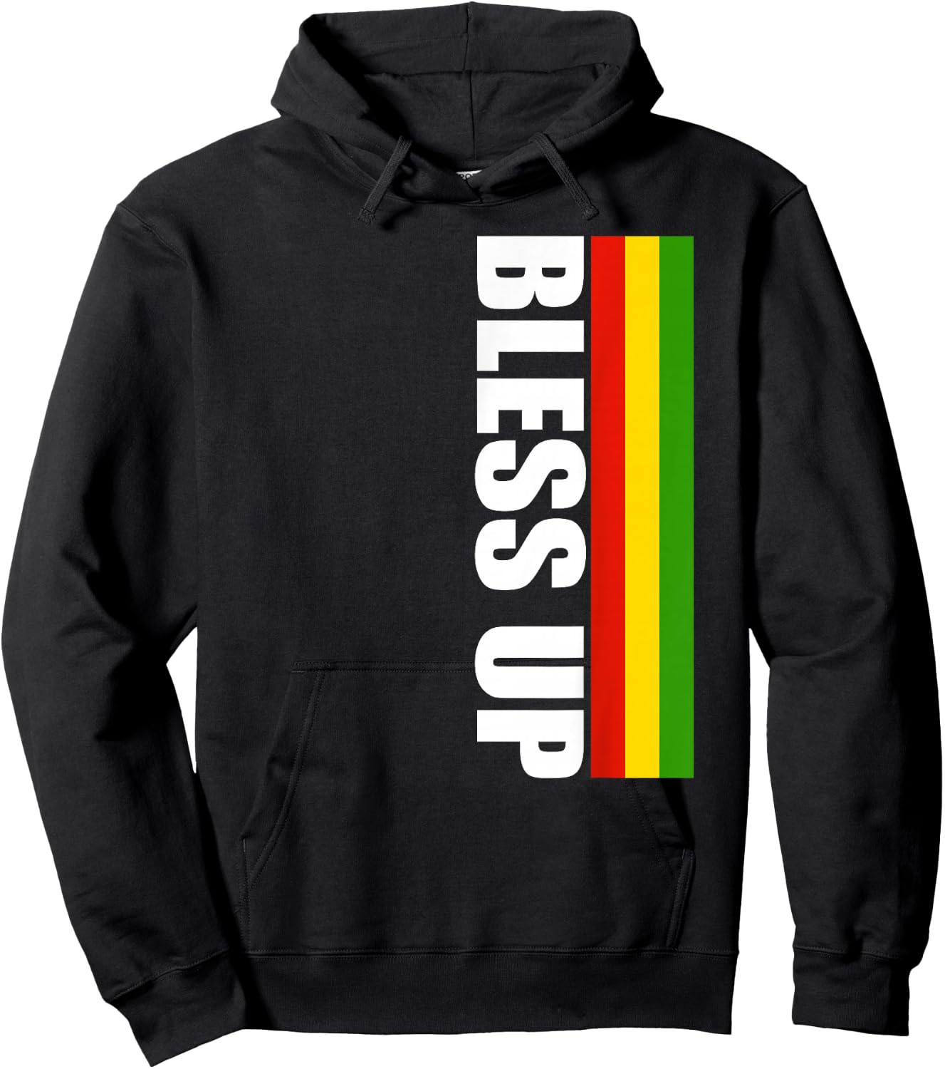 Bless Up Rasta Reggae Hoodie - Hoodie | Black