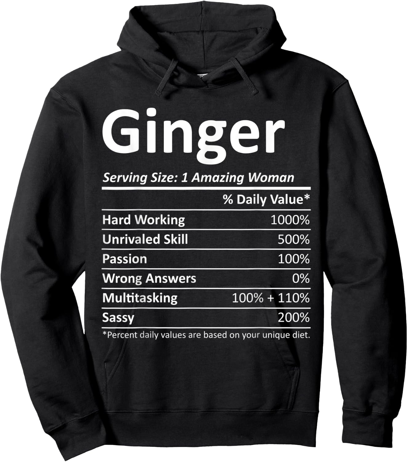 GINGER Nutrition Personalized Name Funny Christmas Gift Hoodie - Hoodie | Black