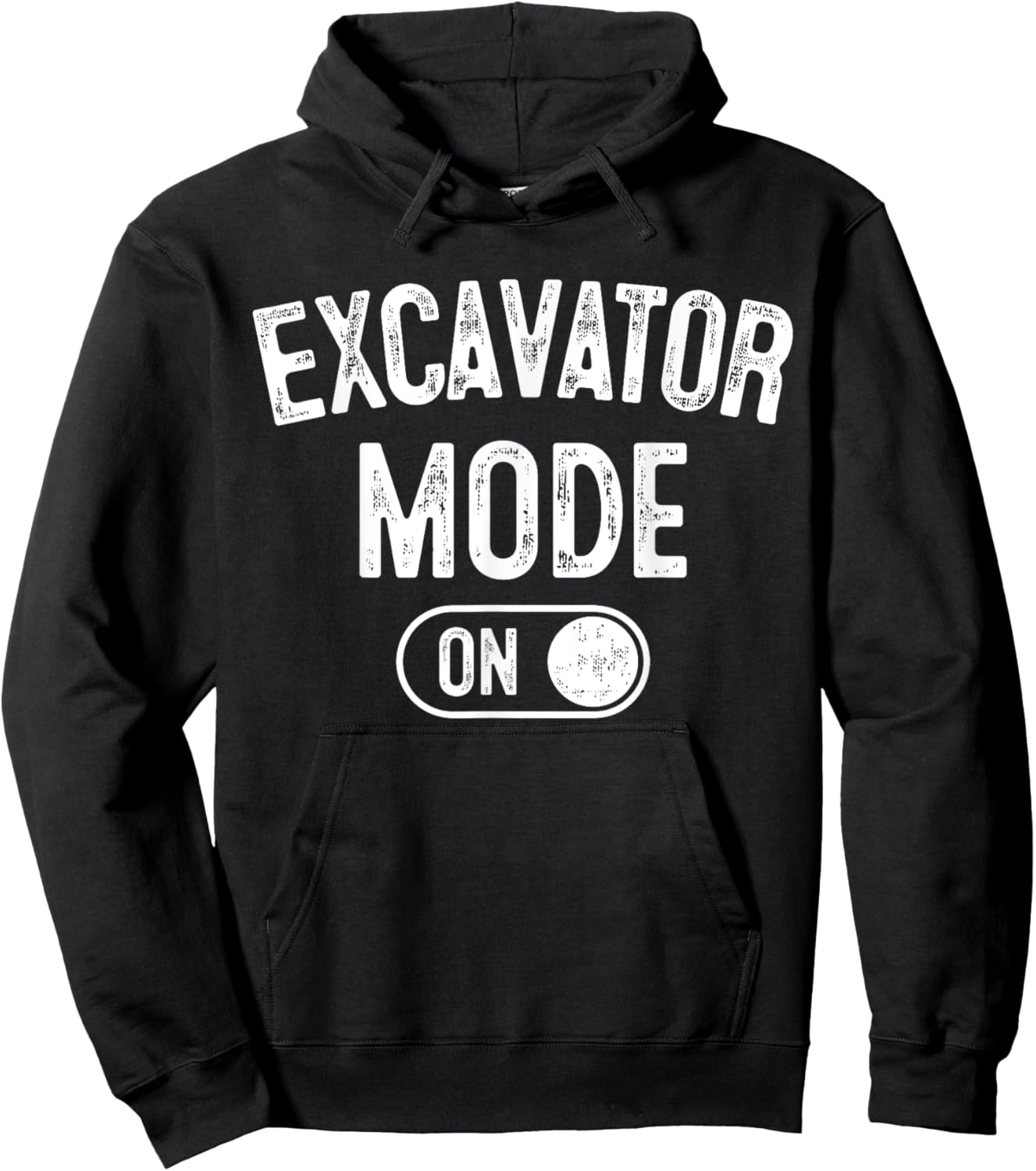 Excavator Mode On Costume Funny Construction Gift Engineer Hoodie - Hoodie | Black