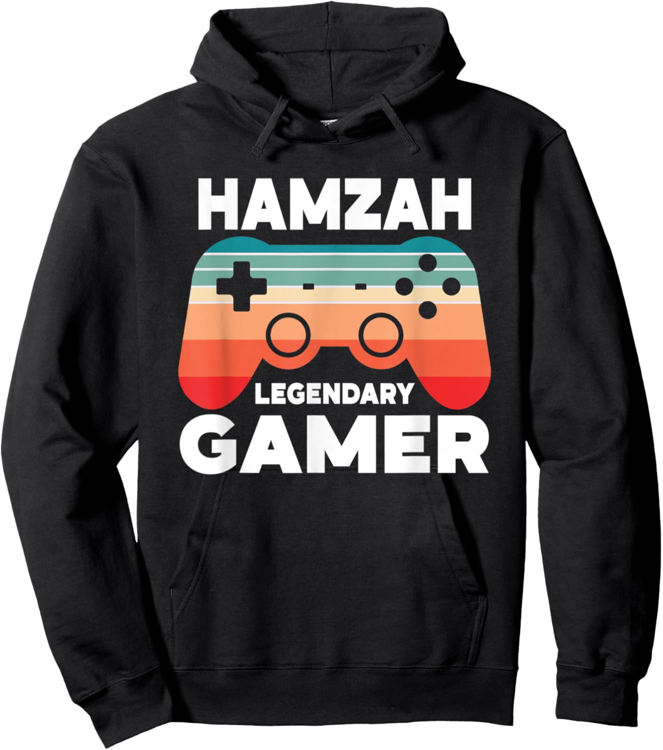 Hamzah Legendary Gamer Funny Personalized Hamzah Gamer Hoodie - Hoodie | Black