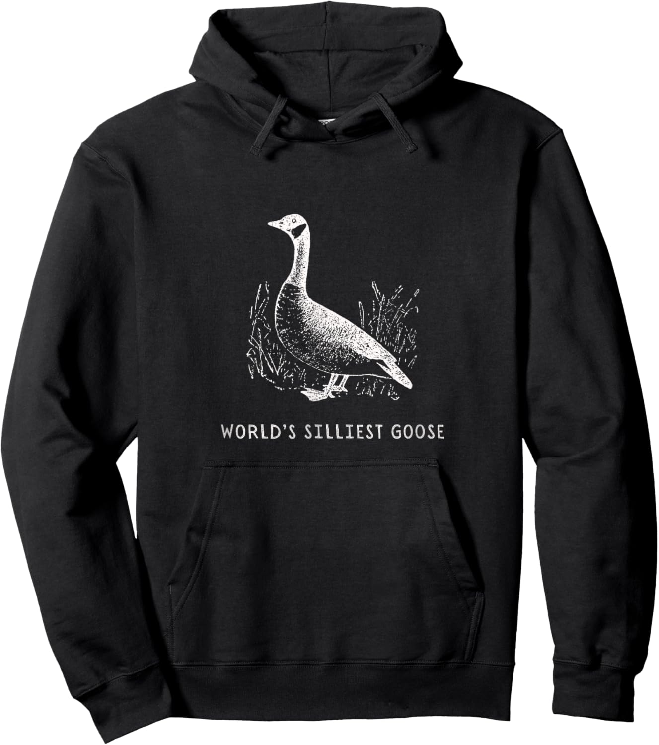 Funny World's Silliest Goose Vintage Hoodie - Hoodie | Black