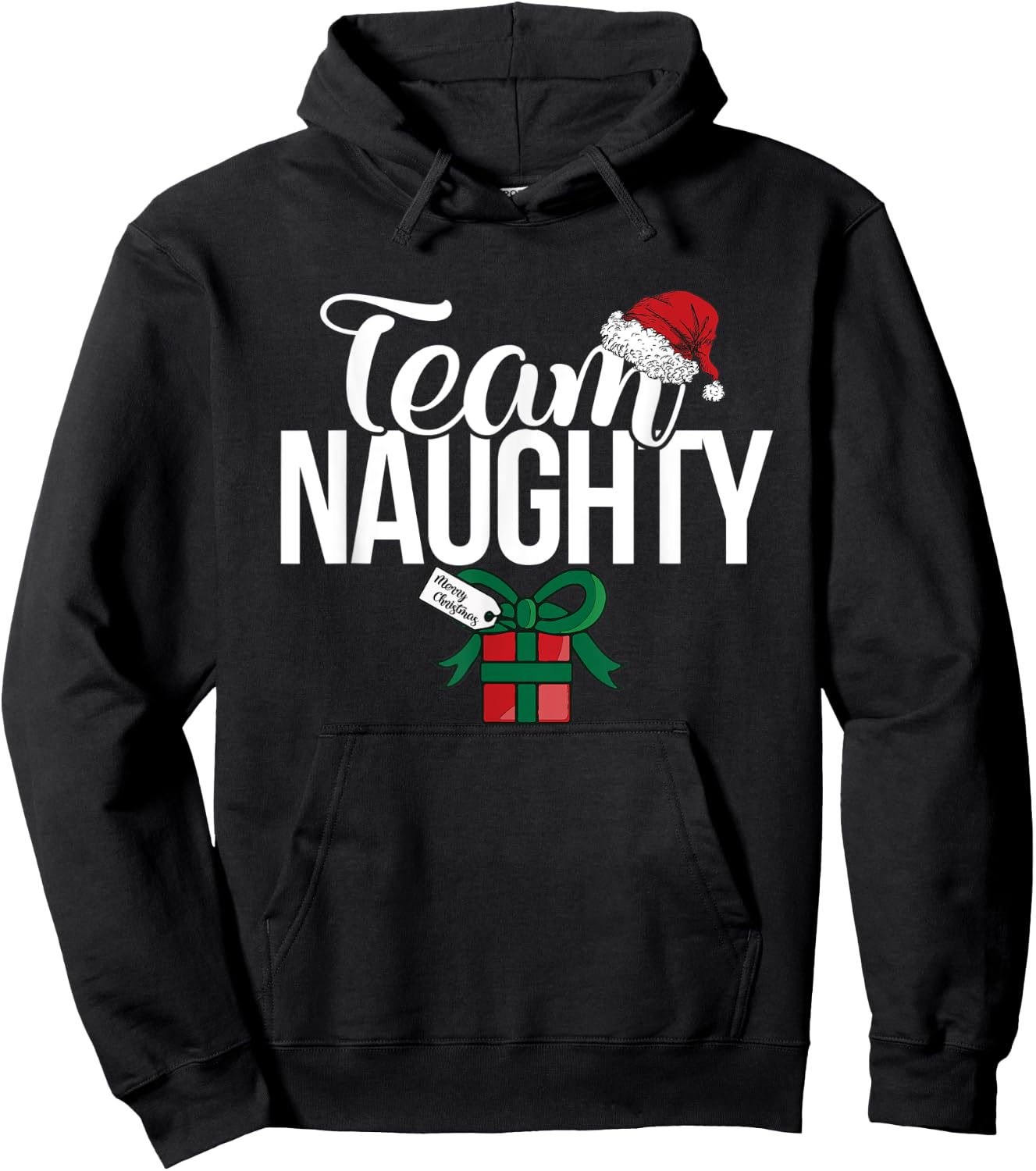 Team Naughty Couple Matching Team Nice Hoodie - Hoodie | Black