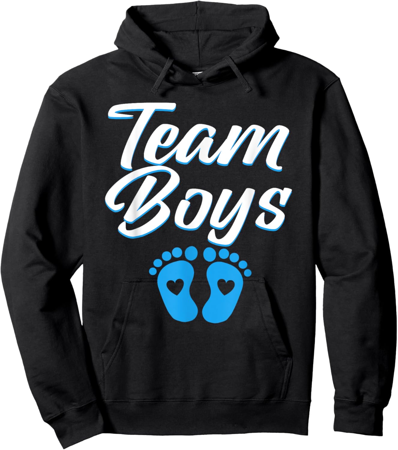 Team Boys Twin Gender Reveal Party For Twins Team Boy Hoodie - Hoodie | Black