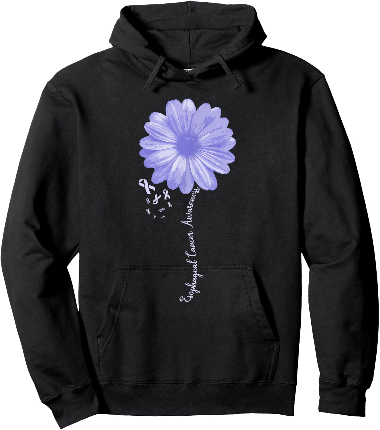 Esophageal Cancer Awareness Warrior Pretty Gift Hoodie - Hoodie | Black