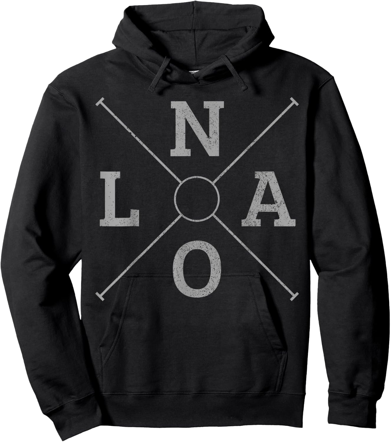 Nola X New Orleans Vintage Mardi Gras Souvenir Gift Hoodie - Hoodie | Black