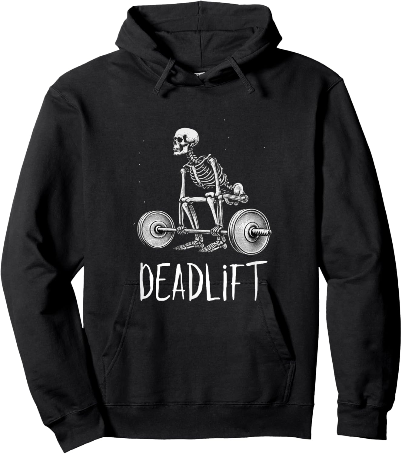 Deadlift Skeleton Workout Halloween Weight Lifting Fitness Hoodie - Hoodie | Black