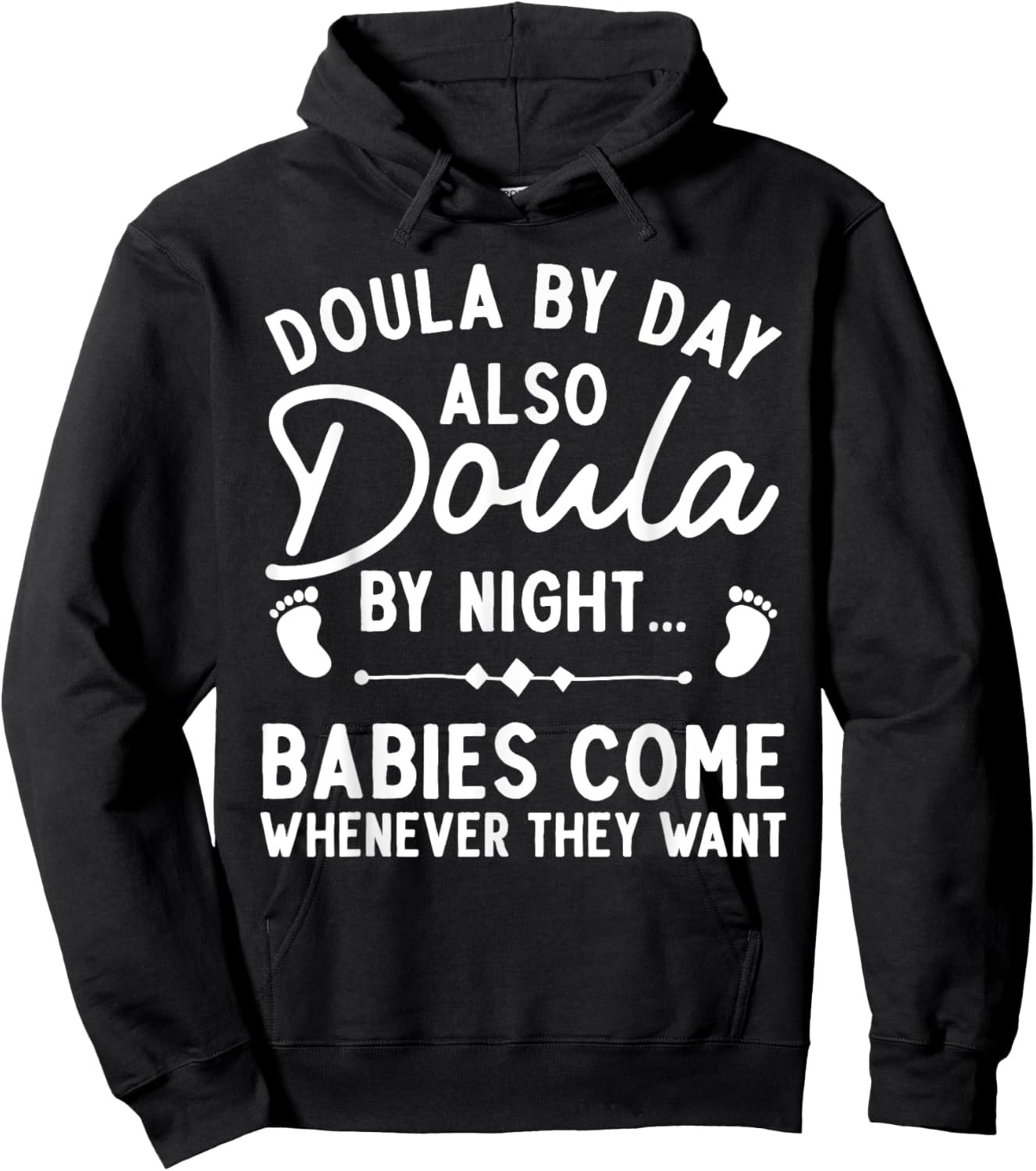 Doula Art Girl Labor & Delivery Birth Worker Doula Hoodie - Hoodie | Black