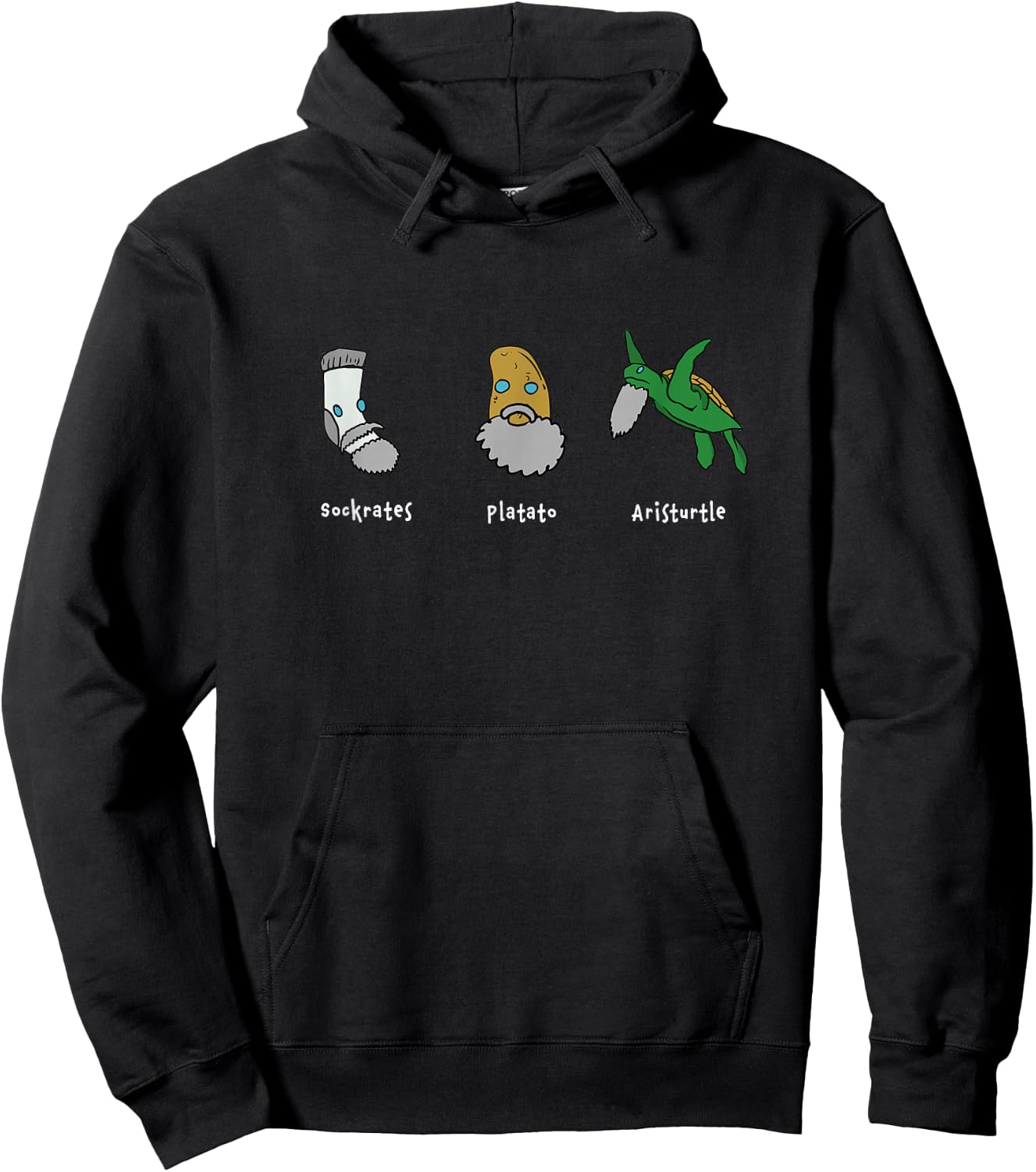 Philosophy Socrates Plato Aristotle Design Hoodie - Hoodie | Black