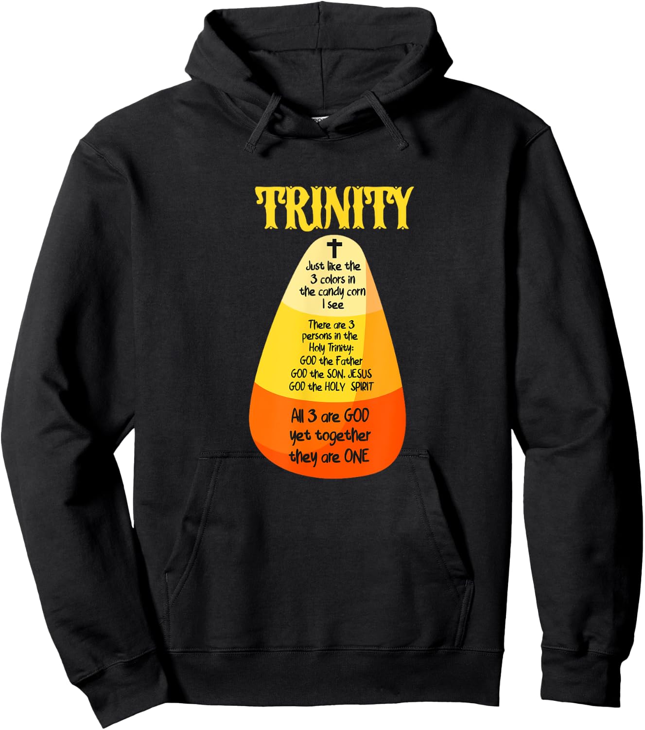 Candy Corn Christian Halloween God Hoodie - Hoodie | Black